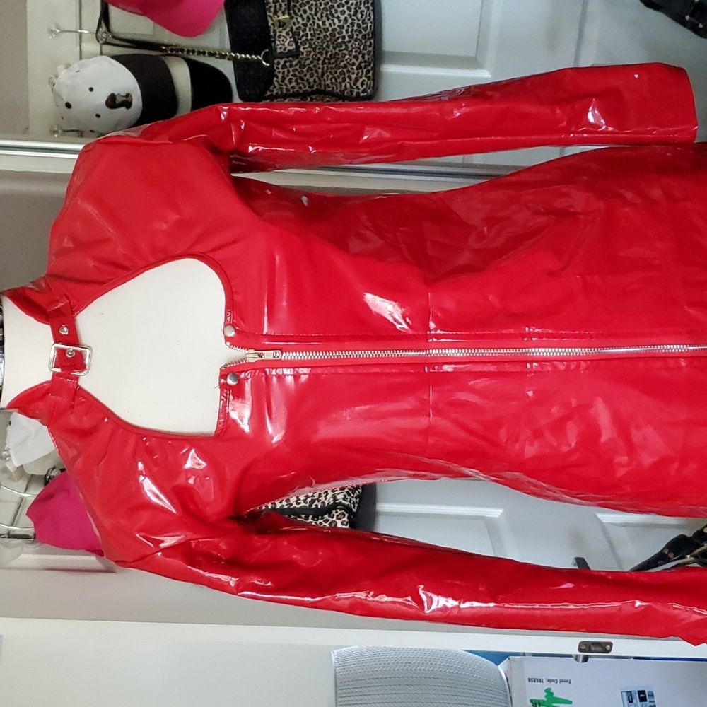 Red Patent Leather Dress
